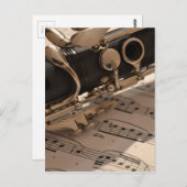 クラリネット ミュージック メロディ クラリネット ミュージカル ダンス ポストカード (正面/裏面)