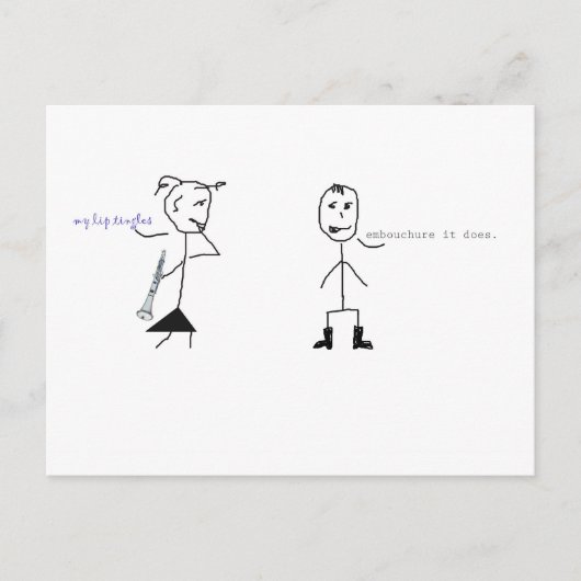 クラリネット・ユーモア ポストカード (正面)
