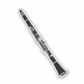 クラリネット 楽器 シール (正面)