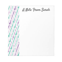 クラリネパーソナライズされたプレイヤーギフト楽器テーマ ノートパッド