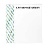 クラリネパーソナライズされたプレイヤーギフト音楽テーマ ノートパッド (正面)