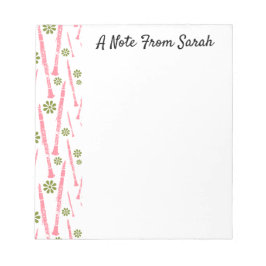 クラリネパーソナライズされたミュージシャン楽器ギフト ノートパッド