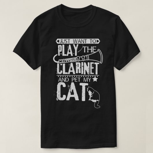 クラリネ遊と愛猫 Tシャツ (デザイン正面)