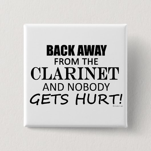 クラリネ遠くにットから戻る 缶バッジ (正面)