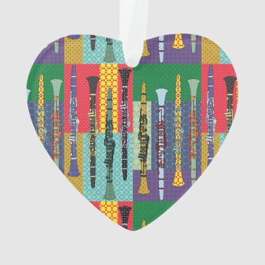 クラリパターン（の模様が）あるネット オーナメント (裏面)