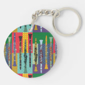 クラリパターン(の模様が)あるネット キーホルダー (裏面)