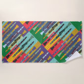 クラリパターン(の模様が)あるネット ビーチタオル (正面)