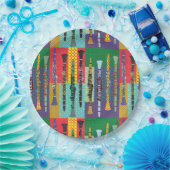 クラリパターン（の模様が）あるネット ペーパープレート (パーティー)