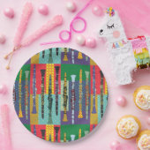 クラリパターン（の模様が）あるネット ペーパープレート (パーティー)