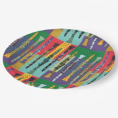 クラリパターン（の模様が）あるネット ペーパープレート (アングル)