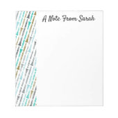 クラリパーソナライズされたネットミュージシャン先生プレーヤーギフト ノートパッド (正面)