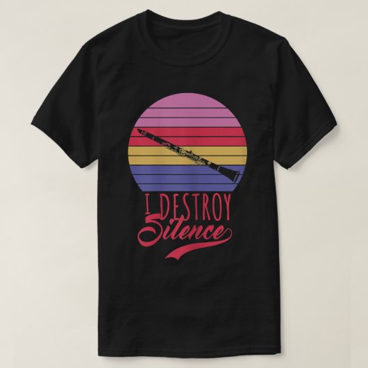 クラリンおもしろいティスト行進バンドI沈黙を破壊 Tシャツ (デザイン正面)