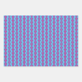 クラレットとブルーのサッカーシャツ ラッピングペーパーシート