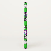 クラレットとブルーサッカーシャツデザイン。 Case-Mate iPhoneケース (裏面/右)