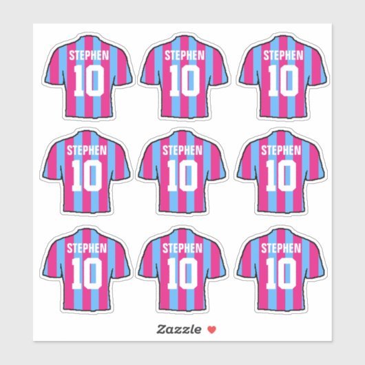 クラレットとブルーフットボールのシャツ シール (シート)