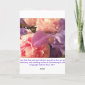 クラレットカラーウォーターリリーグーティングカード カード (裏面)