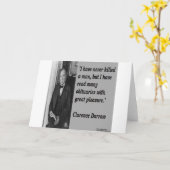 クラレンスダーロウ&ビタリー引用文 カード (黄色い花)