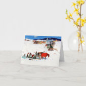 クラレンス・ガニョン – 氷の収穫のグリーティング・カード カード (黄色い花)