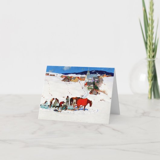 クラレンス・ガニョン – 氷の収穫のグリーティング・カード カード (正面)