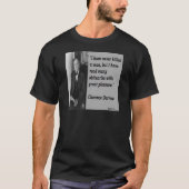 クラレンス・ダロウと死亡記事の引用 Tシャツ (正面)
