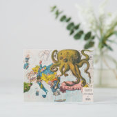 クラロシアのーケンヴィンテージ地図C.1800年代 ポストカード (スタンド正面)