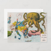 クラロシアのーケンヴィンテージ地図C.1800年代 ポストカード (正面/裏面)