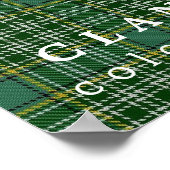 クランのカリーカラーズオブスコットランドタータンチェック ポスター (角)