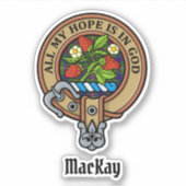 クランのフレーザークレスト上の狩りタータンチェックシール シール