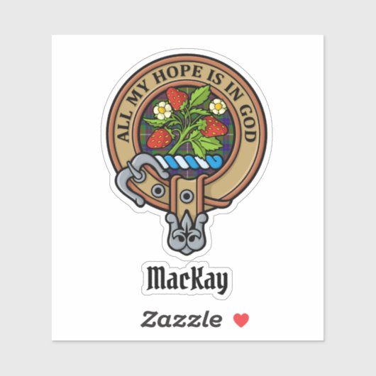 クランのフレーザークレスト上の狩りタータンチェックシール シール