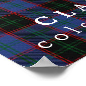 クランのホームカラーズオブスコットランドタータンチェック ポスター (角)