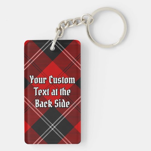 クランのラムセイクレストオーバーレッドタータンチェック キーホルダー (裏面)