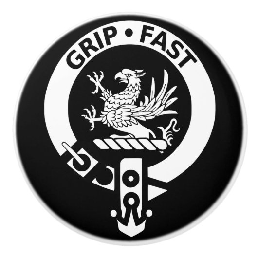 クランのレズリークレストバッジドロワーの引き出し セラミックノブ (正面)