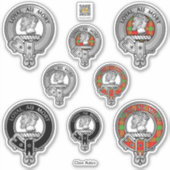 クランアダエアクレスト&タータンチェックステッカー シール (正面)