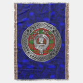 クランアダールクレスト&タータンチェックノット スローブランケット (正面縦)