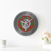 クランアデアクレスト&タータンチェックノット ラージ壁時計 (ホーム)