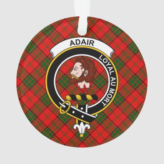 クランアデイアタータンチェックとクレスト オーナメント (裏面)