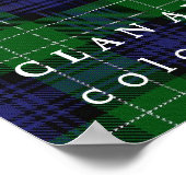 クランアバクロムビカラーズオブスコットランドタータンチェック ポスター (角)