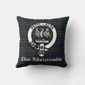 クランアバクロムビークレストバッジとタータンチェック クッション (裏面)