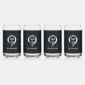 クランアバクロムビークレストバッジ&タータンチェック ガラス缶 (正面)