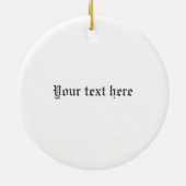 クランアバクロンビータータンチェックカスタマイズ セラミックオーナメント (裏面)