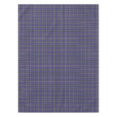 クランアレクサンダータータンチェックブルーとパープルプレイド テーブルクロス (正面)