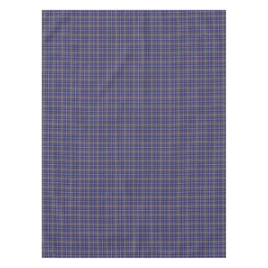 クランアレクサンダータータンチェックブルーとパープルプレイド テーブルクロス (正面)