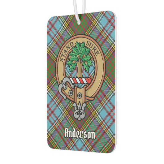 クランアンダーソンのクレストオーバータータンチェック カーエアーフレッシュナー (左)