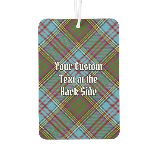 クランアンダーソンのクレストオーバータータンチェック カーエアーフレッシュナー (裏面)