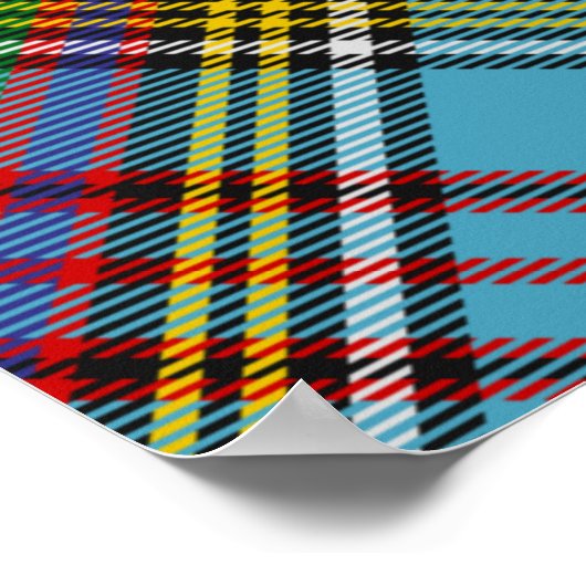 クランアンダーソンのクレストオーバータータンチェック ポスター (角)