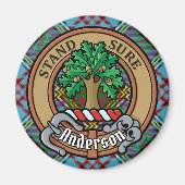 クランアンダーソンのクレストオーバータータンチェック マグネット (正面)