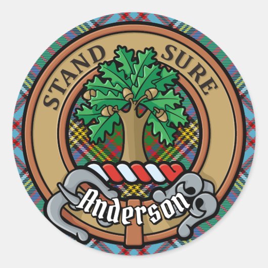 クランアンダーソンのクレストオーバータータンチェック ラウンドシール (正面)