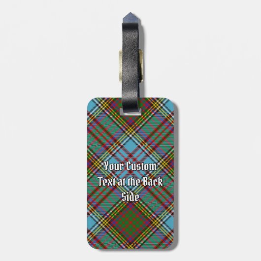 クランアンダーソンのクレストオーバータータンチェック ラゲッジタグ (裏面縦)