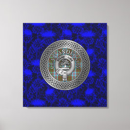 クランアンダーソンのクレスト&タータンチェックノットオンティスル キャンバスプリント