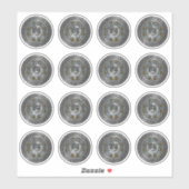 クランアンダーソンのクレスト&タータンチェックノット シール (シート)